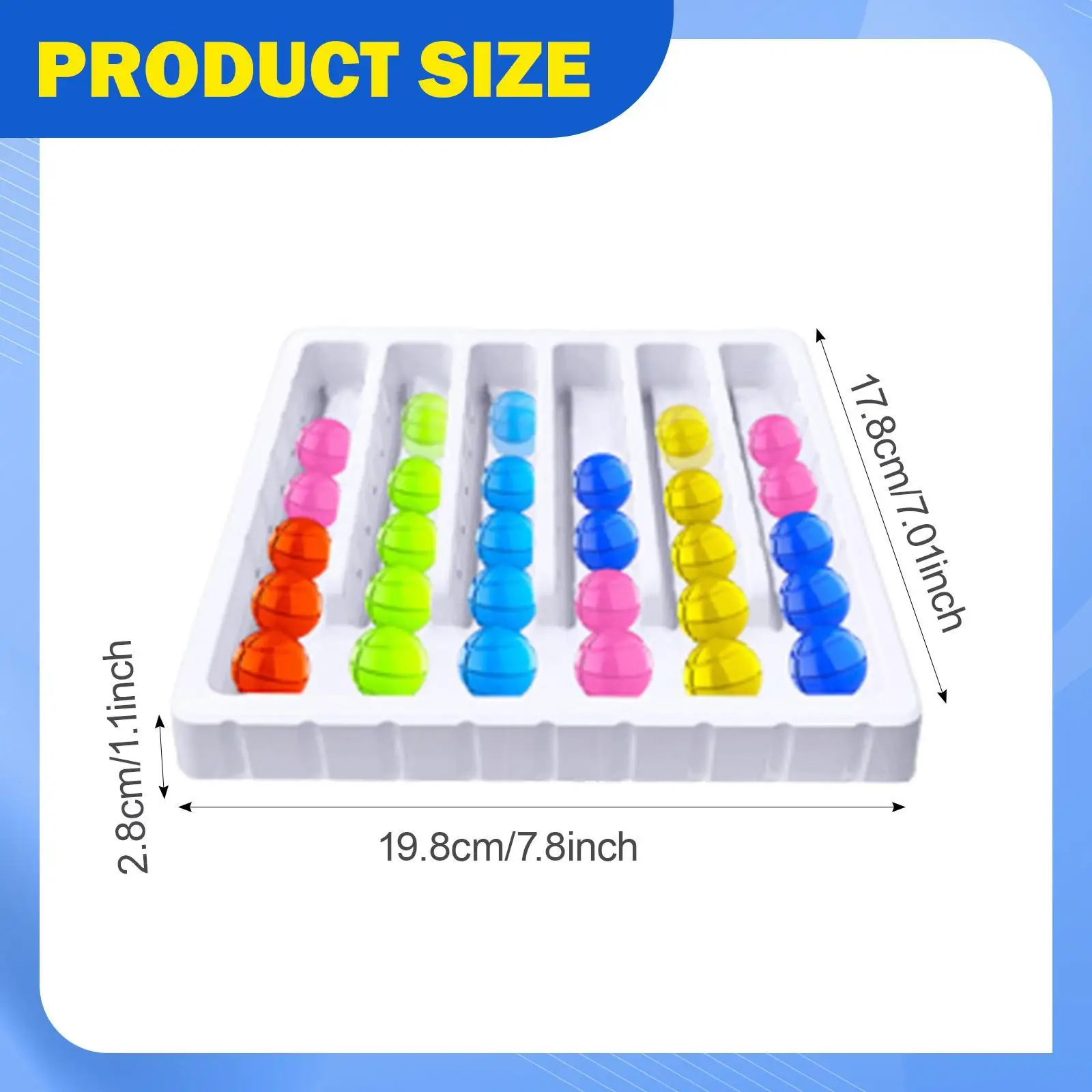 Color Sorting Toys Color Matching Portable Hand Eye Coordination Color Ball Return Game Sensory Toys for Boys Girls Toddlers