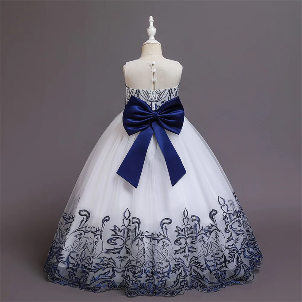 Hot Sale Dresses Kids Girl Sleeveless Princess Dress Girl Clothing For Communion Wedding Ceremony Party For Girl