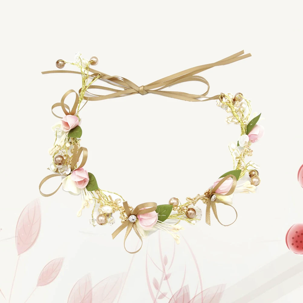

Flower Headband Special Occasion Bridal Hair Decorations for Wedding Manual Chic Headwear Bridesmaid Headpiece