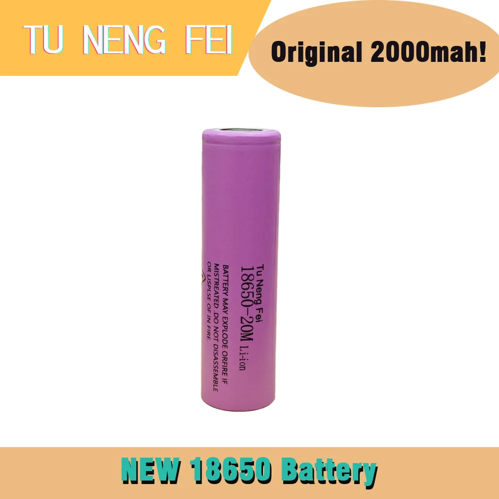 

New TU NENG FEI 100% Original 2000mAh 18650 3.7V18650 Lithium Rechargeable Battery Suitable for GTL Evrefire Flashlight Battery