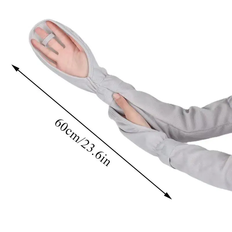 Sun Protection Arm Guard UV Ice Sleeve ขับรถแขน Breathable Arm ถุงมือผ้าไหมน้ําแข็ง Cuffs ฤดูร้อนหลวมตกแต่งขนาดใหญ่ครอบคลุม