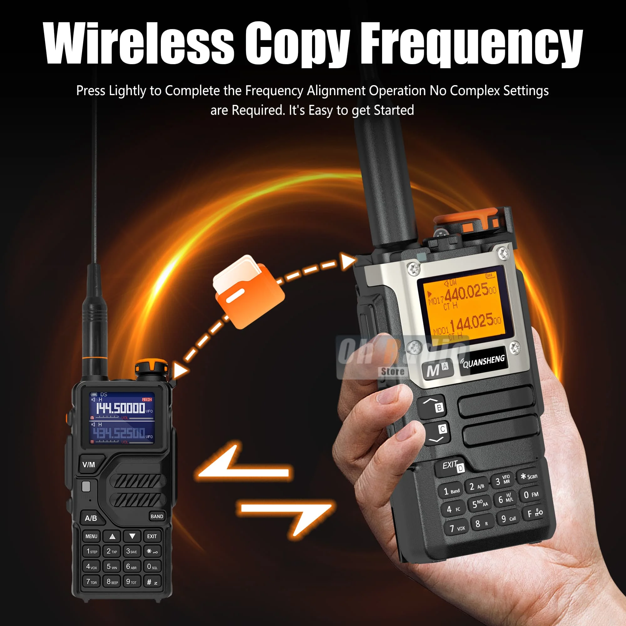 Quansheng UV-K5(8) Walkie Talkie UV-K6 UV-K58 5W Two Way Radio Wireless Frequency Copy Type-C Charge AM/FM UHF VHF UV-K5 Upgrade