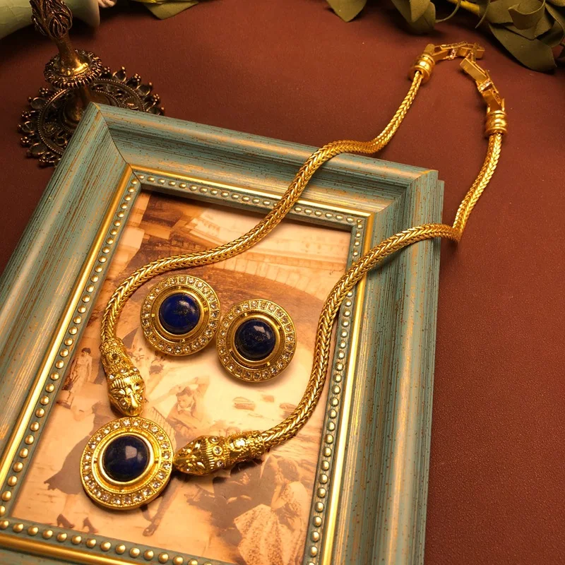 Summer 2026 High-End Women's Zircon Pendant Jewelry Set Light Luxury Evening Earrings Necklace Wedding Accessory