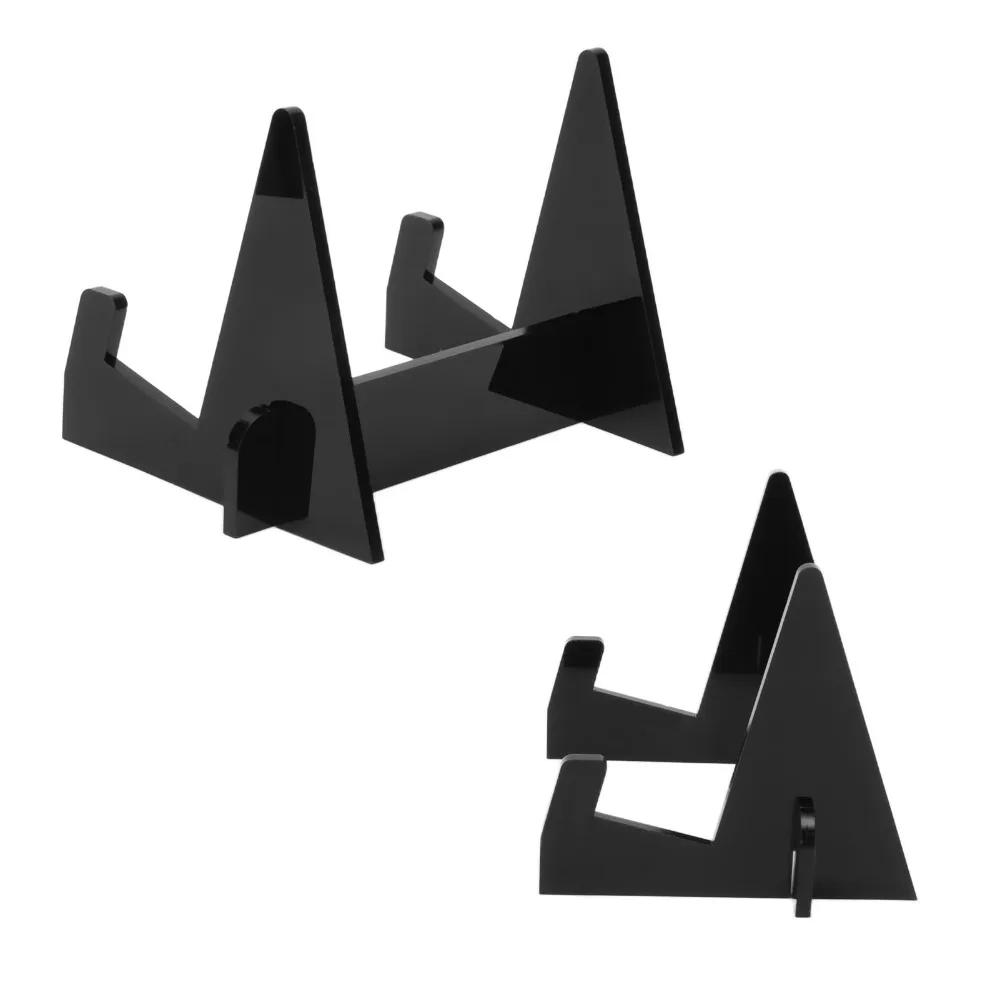 Portable Acrylic Acrylic Book Display Stand Adjustable Triangular Book Holder Secure Detachable Display Stand Office Desks