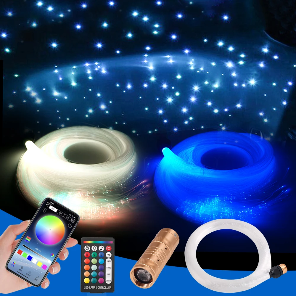 

Mini Machine 16W Twinkle RGBW Car Star Sky Light RGB LED Roof Fiber Optic Ceiling Ambient Lighting Kit Music Control Home Decor