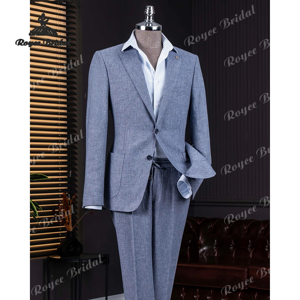 Notch Revers Tweedelig Heren Trouwpak 2026 Single Breasted Zakelijk Avondpak Aangepaste trajes para hombre