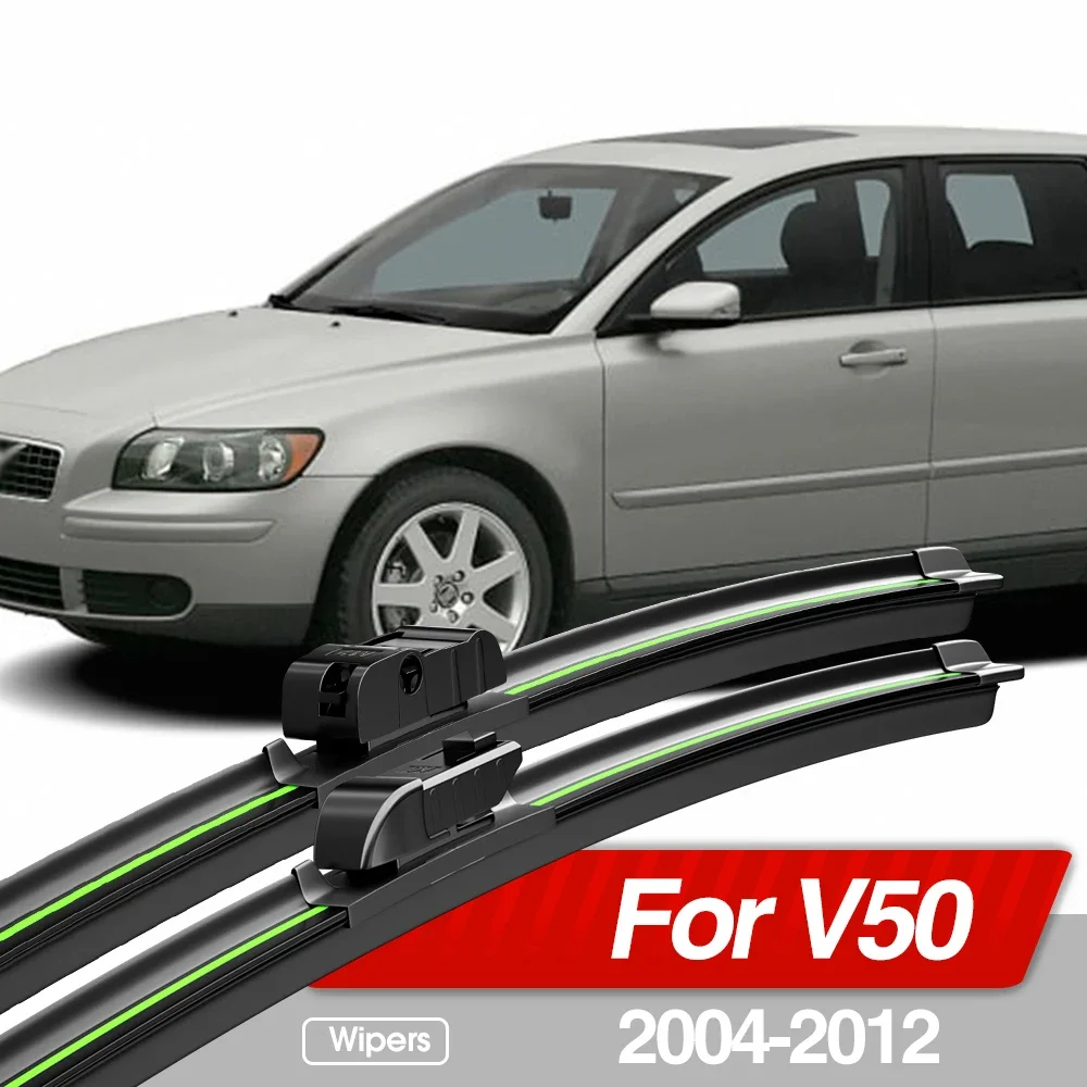 

For Volvo V50 2004-2012 Front Windshield Wiper Blades 2pcs Windscreen Window Accessories 2005 2006 2007 2008 2009 2010 2011