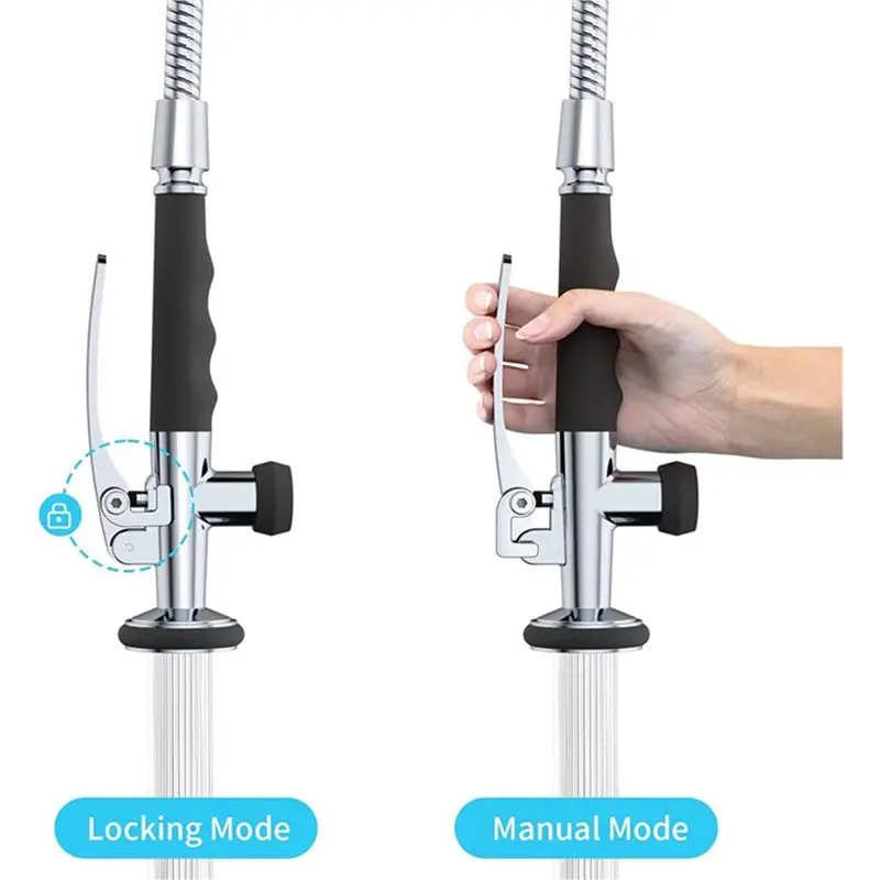 A98E-2X Kitchen Faucet Sprayer Head Brass Dish Rinser Universal 1/2Inch Connection Shower Head With Locking Bracket