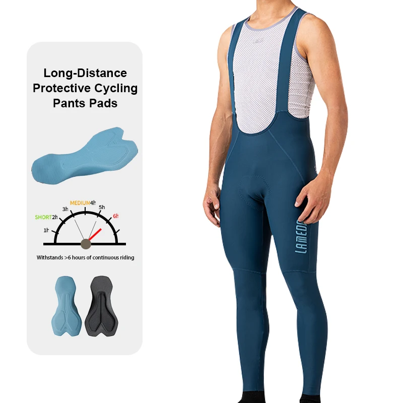 LAMEDA الرجال الشتاء الدراجات مريلة السراويل الحرارية الصوف الجبلية الدراجات الملابس 5D جل الوسادة الساخن الدافئة الدراجة يندبروف بنطلون #1