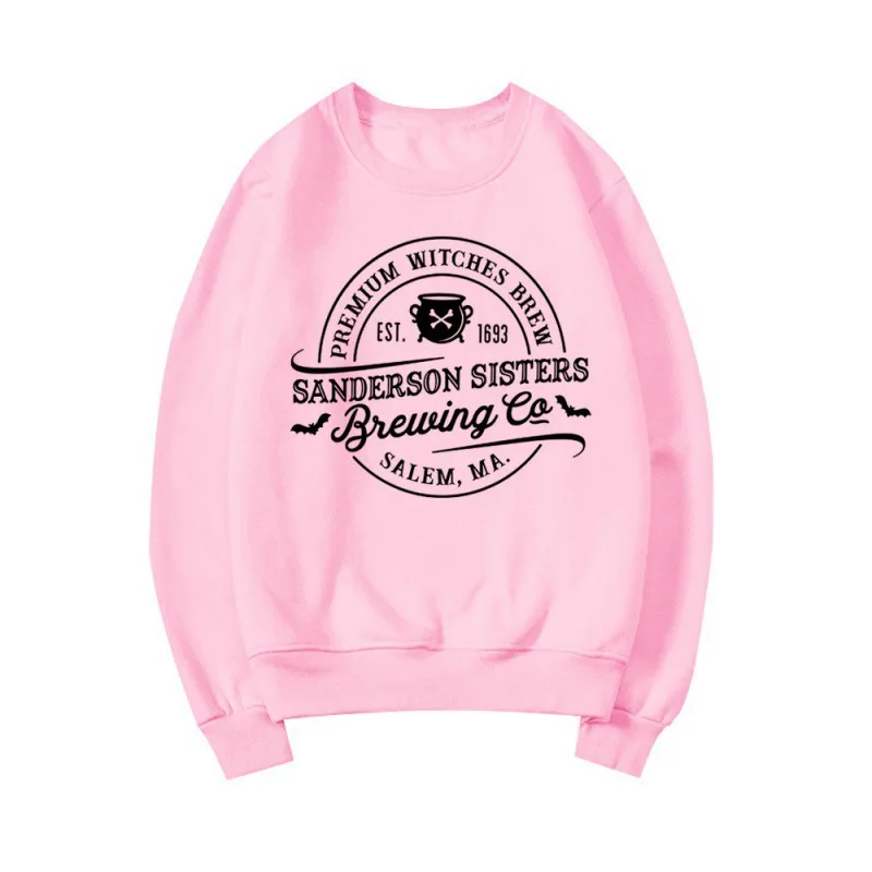 Fun Pattern Sweat-shirt Bat Ghost Witch Skull Round Neck Sweatshirt Graphic T Shirts Harajuku Streetwear