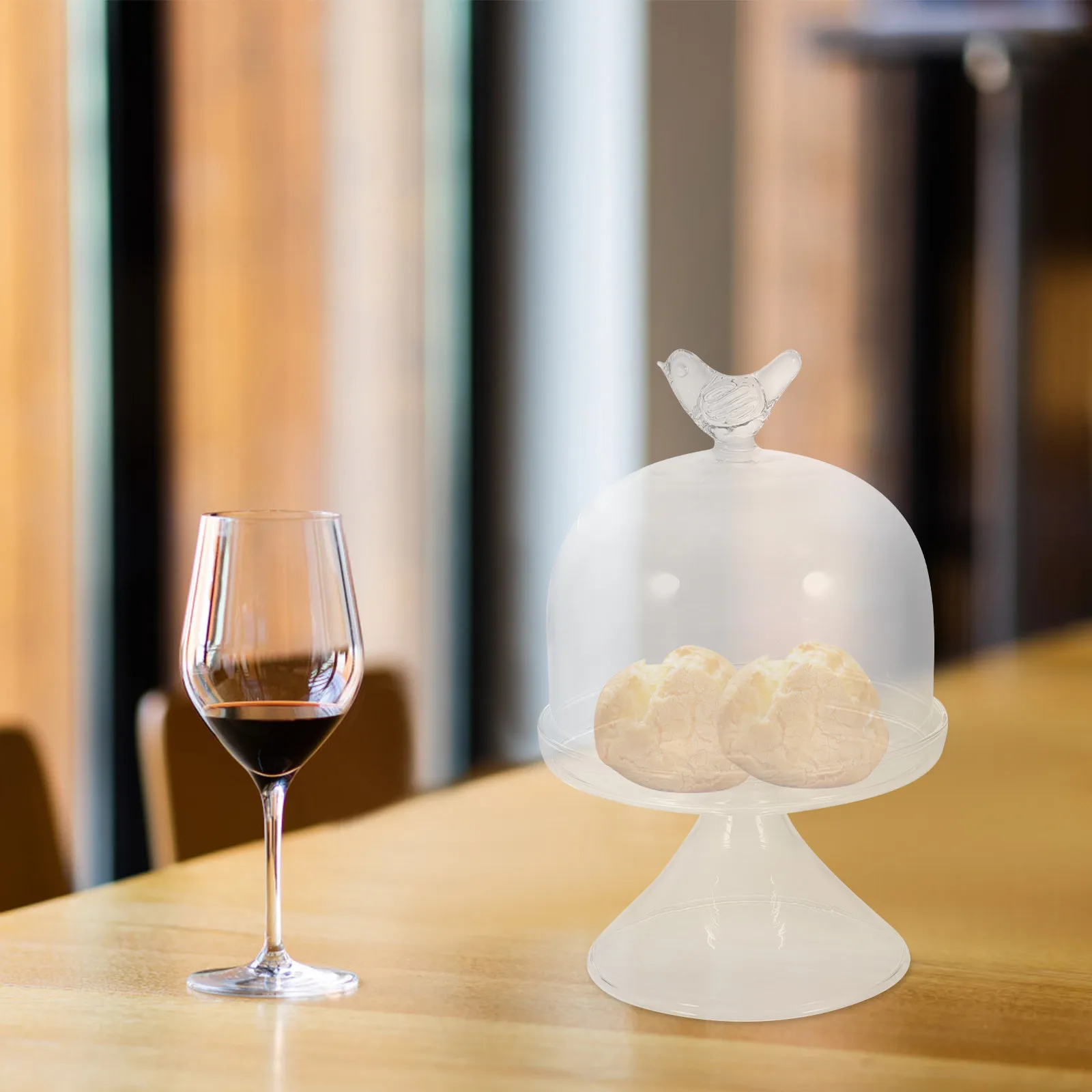 

Стеклянная подставка для торта с куполом, прочный поднос для торта, сервировочная тарелка для десертов на свадьбы и вечеринки, поднос для подачи десертов