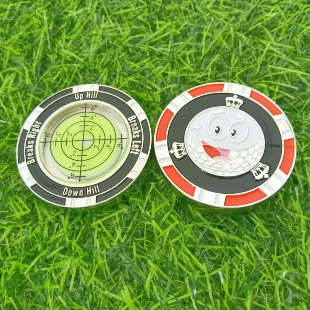 Round Golf Putt Green Reader Double Sided Transform Putting Golf Green Reading Aid Alloy Improved Accuracy Golf Putt Ball Marker