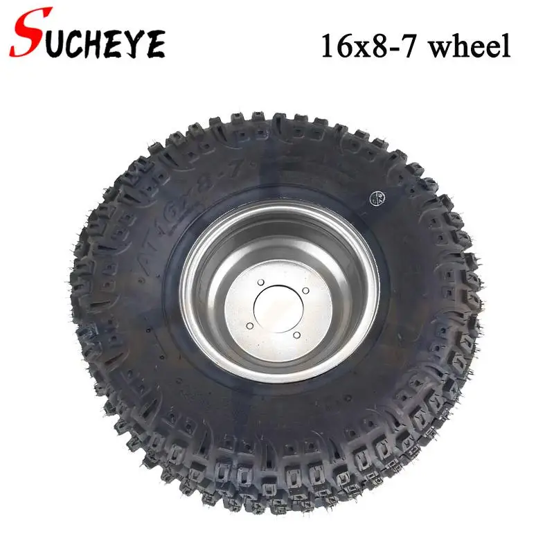 16X8-7 Kart Auto Parts 7 Zoll ATV-Reifen mit Radnabe 16X8.00-7 16 * 8-7 Autobahnreifen Offroad-Reifen Verschleißfeste Radreifen