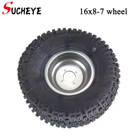 16X8-7 Kart Auto Parts 7 Inch ATV Tires With wheel hub 16X8.00-7 16 * 8-7 Highway Tire Off-road Tire Wear-resistant Wheel Tires