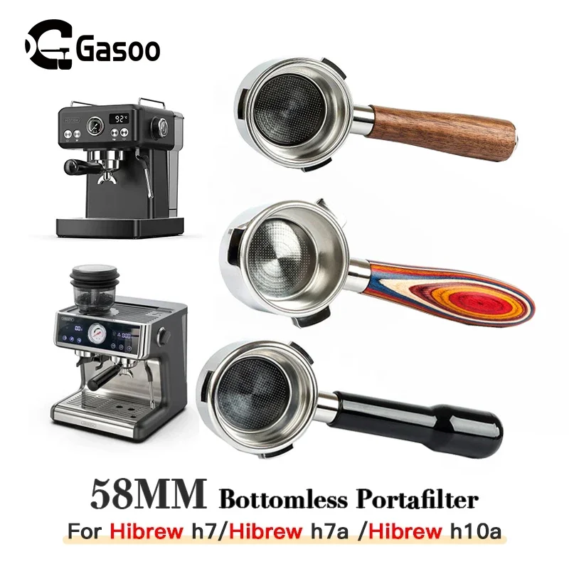 

Hibrew h10a Coffee Bottomless Portafilter 58mm 3 Ears With 2-Cups Filter Basket For Hibrew h7 Hibrew h7a Espresso Machine Besxl