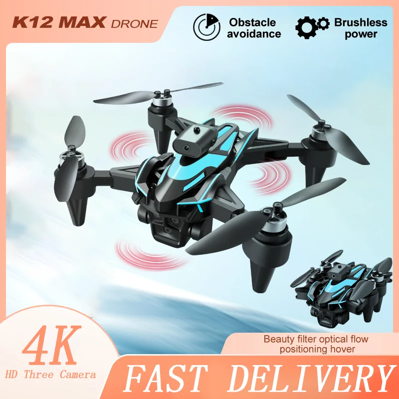 

Mini K10 RC Drone With 4K Professional Three Camera Drones 360° Obstacle Avoidance Quadcopter Helicopter Toy Children's Gift