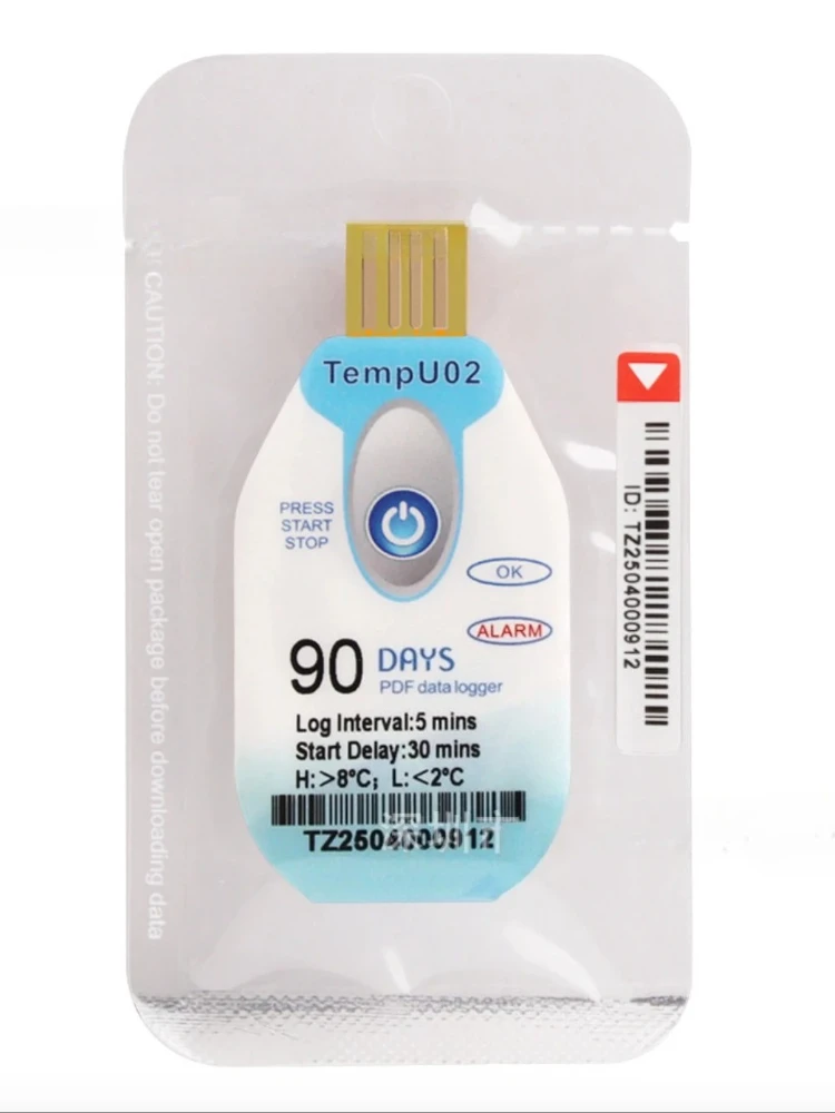 

10pcs Tempu02 PDF USB Single Used temperature recorder USB Greenhouse Transportation Temperature Data Logger