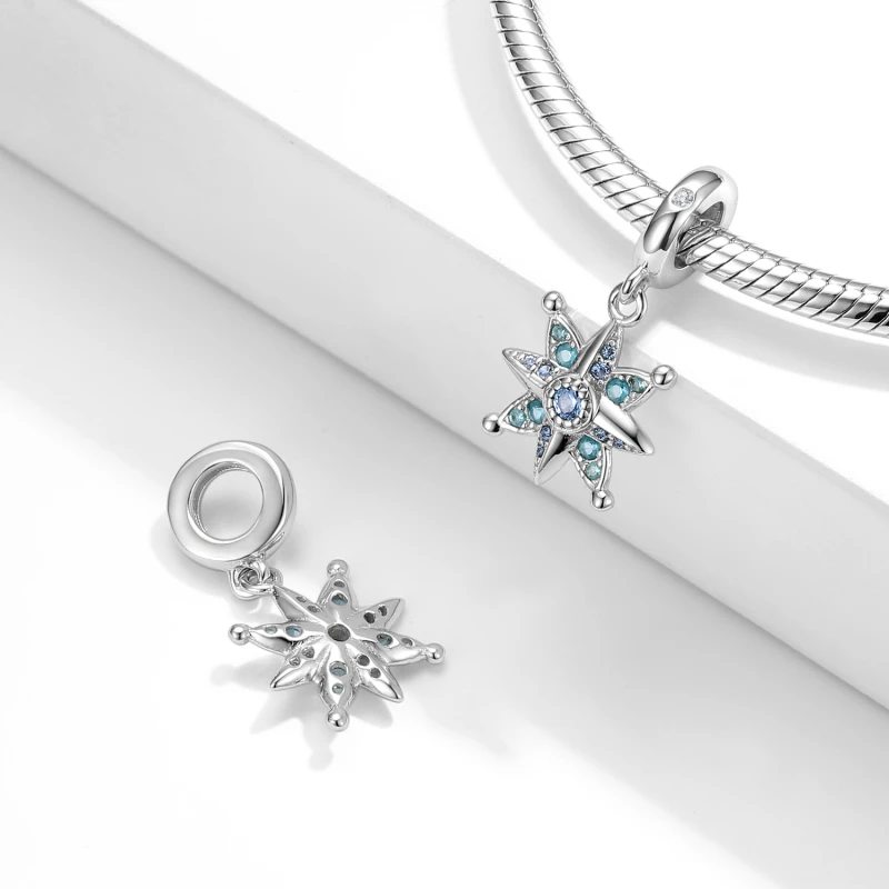 

STILLHOUSE 2025 Series Solid 925 Sterling Silver Blue Octagonal Star Radiant Zircon Irregular Charm Fit Original Bracelet Diy Ac