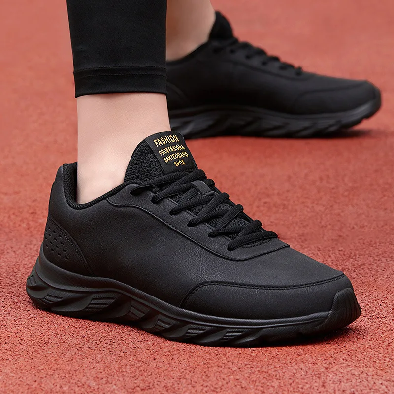 

Mens Leather Sneaker Sports Shoes Simple Solid Color Fashion Summer New Pattern Mesh Breathable Classic Sneaker Zapatillas