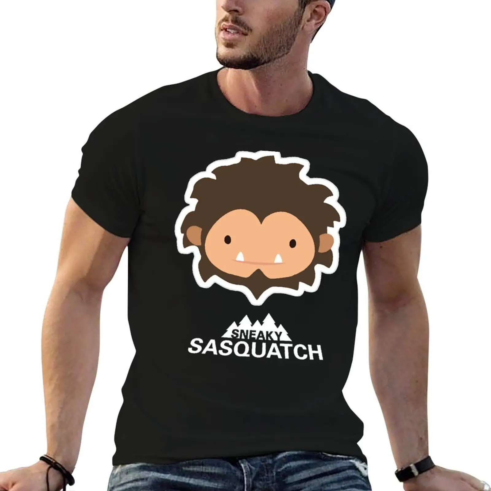 

Sneaky Sasquatch Head T-Shirt black cotton t-shirt plain for man package t shirt man luxury graphic t shirts for man T-shirt