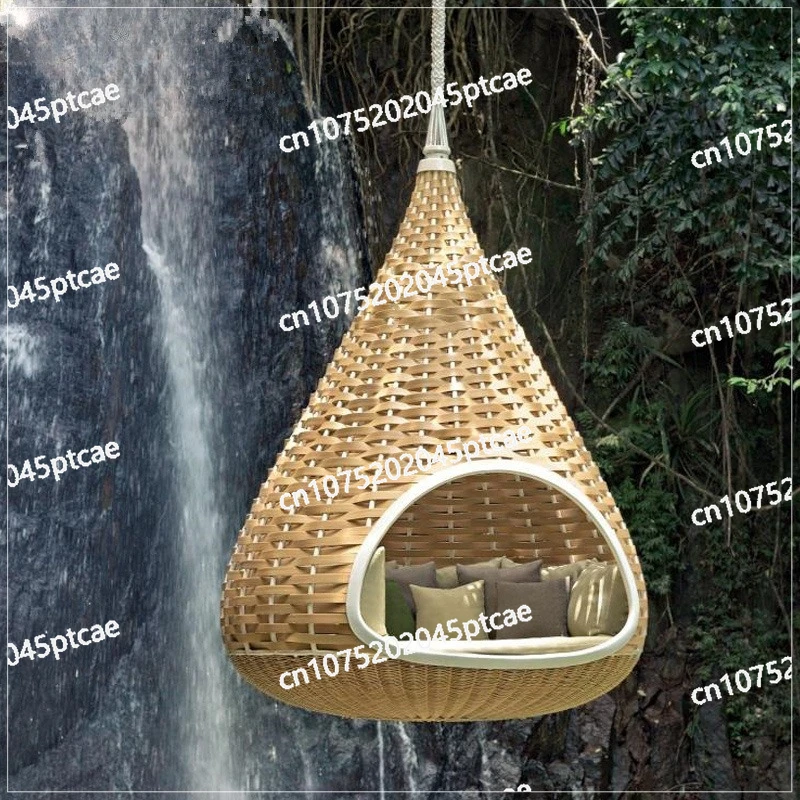 

Outdoor Hammock Swing Garden Balcony Rattan Furniture Bird Cage Hammock Rattan Chair Hammock Cradle Bird Nest Sofa Round Bed