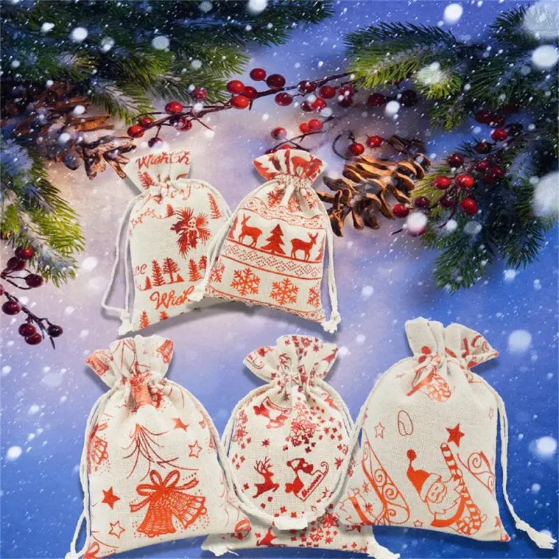 Candy Bag High Quality Cotton Material Packaging Bag Multifunctional Gift Bag Can Be Reused Holiday Gift Bag Drawstring Bag