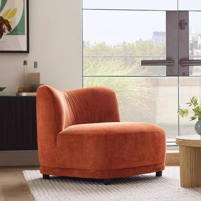 Chenier single sofa bedroom study leisure chair Italian light luxury living room single chair bed and breakfast back sofa chair