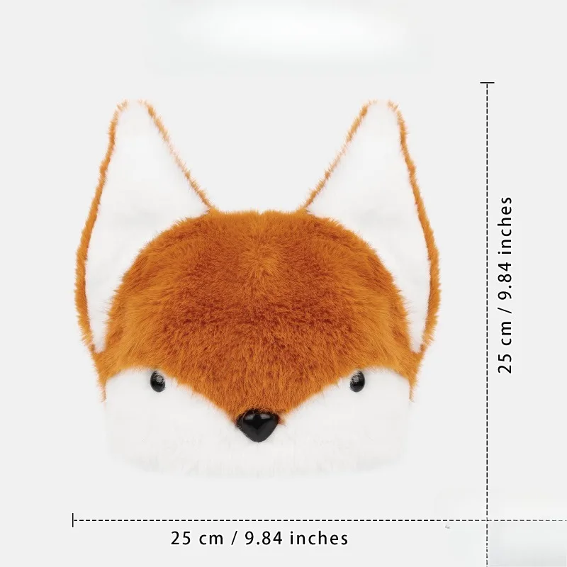 Cute Pointed Ear Hat Plush Hat with 3d Ears Double-sided Fox Wolf Fuzzy Warm Hat Cute Cosplay Party Wear for Men Women Soft Warm