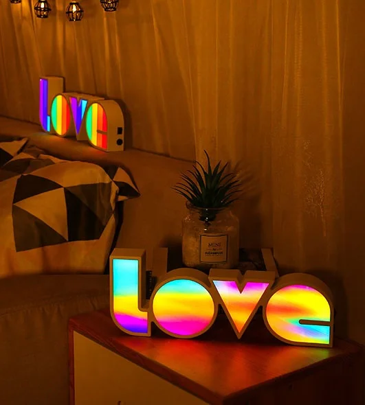 New LED Box Proposal Confessions Holiday Gift English Alphabet Decorated Love Night Light Lamp 10W