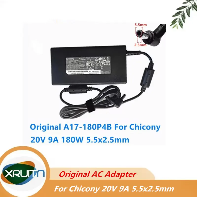 

Оригинальное зарядное устройство Chicony A17-180P4B A180A051P 20 В 9 А для MSI WS66 WS75 GF65 THIN 10UE 3060, блок питания для игрового ноутбука