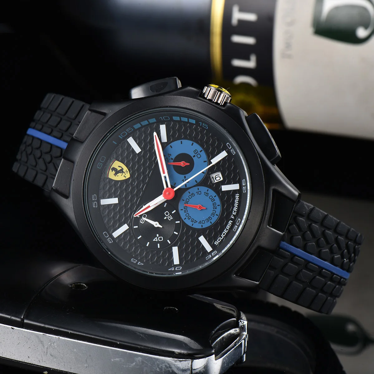 لفيراري F430 Stradale 458 488 599 612 F12 ساعة إلكترونية للرجال رياضية متعددة الوظائف مقاوم للماء ساعة إلكترونية للرجال