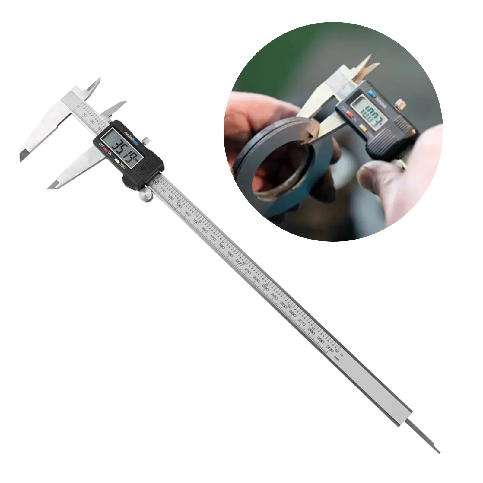 Calibrador Vernier electrónico Digital de 12 pulgadas y 300MM, calibrador Vernier Digital de 0-300MM, micrómetro Mea, suministros de medición Industrial