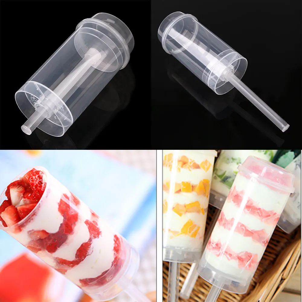 Imagem -03 - Ferramenta Push Pop Mão para Faça Você Mesmo Bolo Sobremesa Push up Containers Shooter Pop Casamento Sorvete e Cupcakes Mold 50 Pcs Set