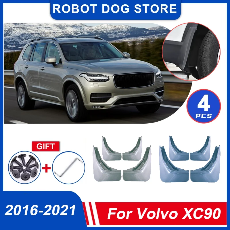 

4 шт. окрашенные брызговики для Volvo XC90 2018, аксессуары 2016-2021, передние брызговики, брызговики заднего крыла, автомобильные аксессуары