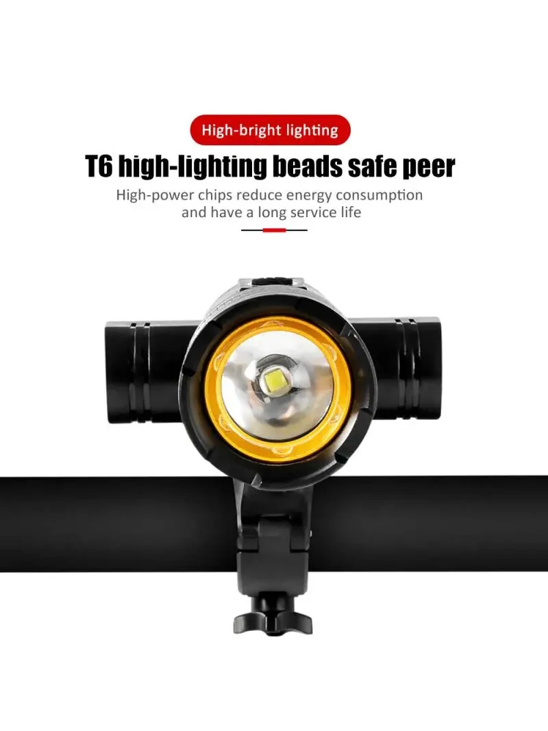 AliExpress cycle zone ﻿ Bicycle Light Headlamp 3 Light Modes T6 LED Bike Front Light Adjustable Zoom Rechargeable Waterproof Night Cycling Flashlight