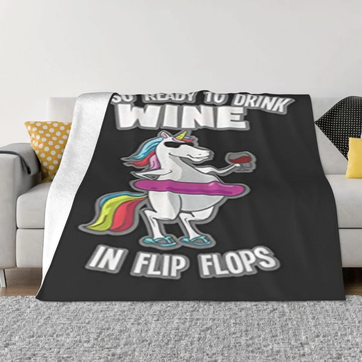 

I'm So Ready To Drink Wine 1129 Plush Throw Blanket Thin Wadding Blanket Throw Blanket