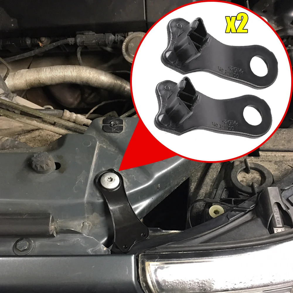 2 шт. для BMW 5 серии E60 E61 2003-2010 гг. 63126949633 63126949634   Передние левые и правые галогенные зажимы для кронштейна фар, пластиковые черные