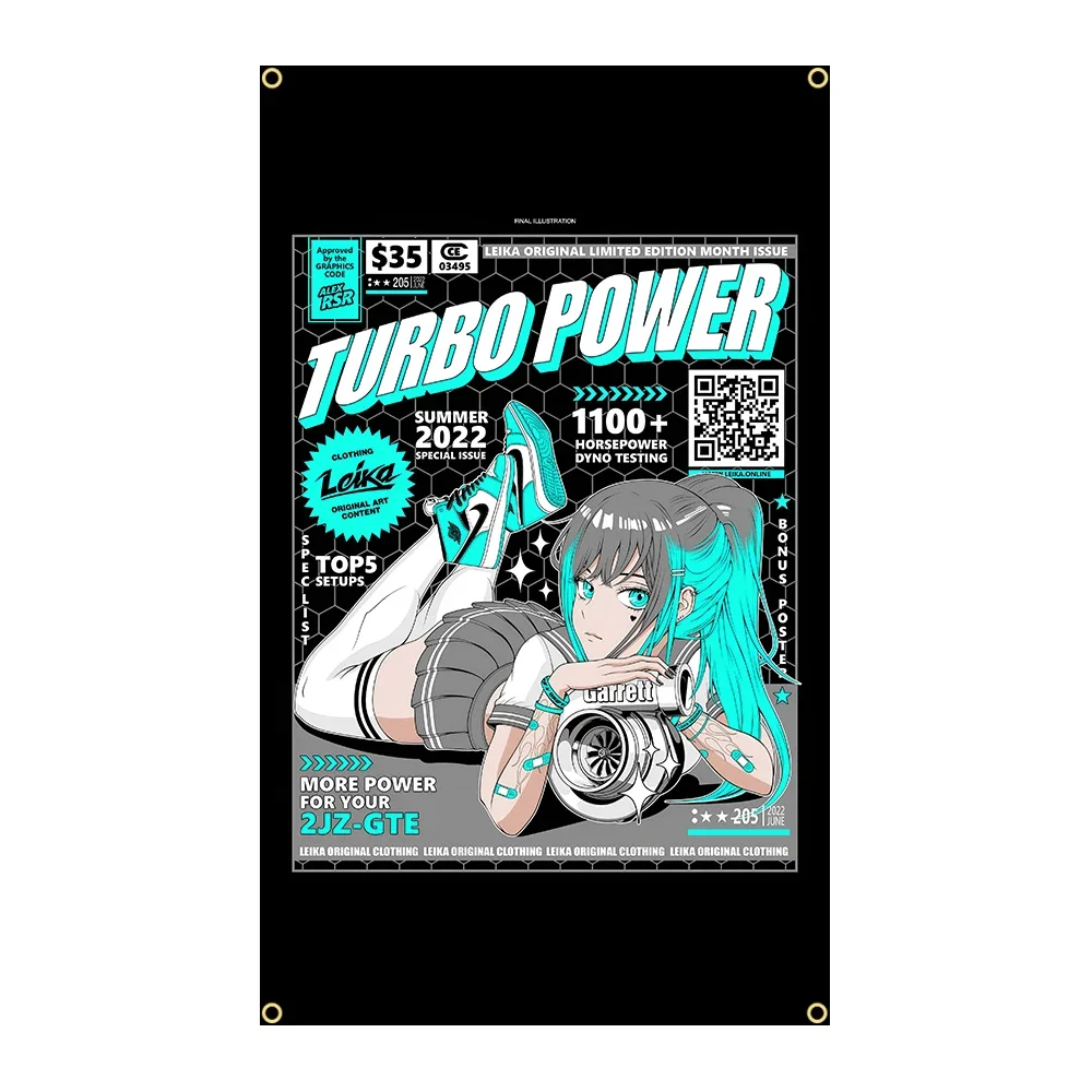 JDM Modified Racing Car Flag Polyester Digital Printing Banner for Bedroom Wall Art Out Door Decoration