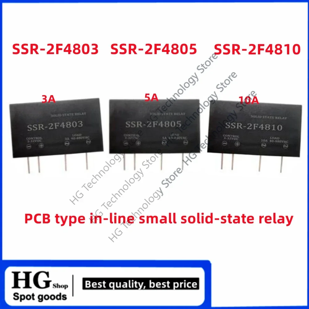 

5PCS/Lot Original new SSR-2F4810 SSR-2F4805 SSR-2F4803 4PIN PCB type small solid state relay 3A 5A 10A circuit Board PCB
