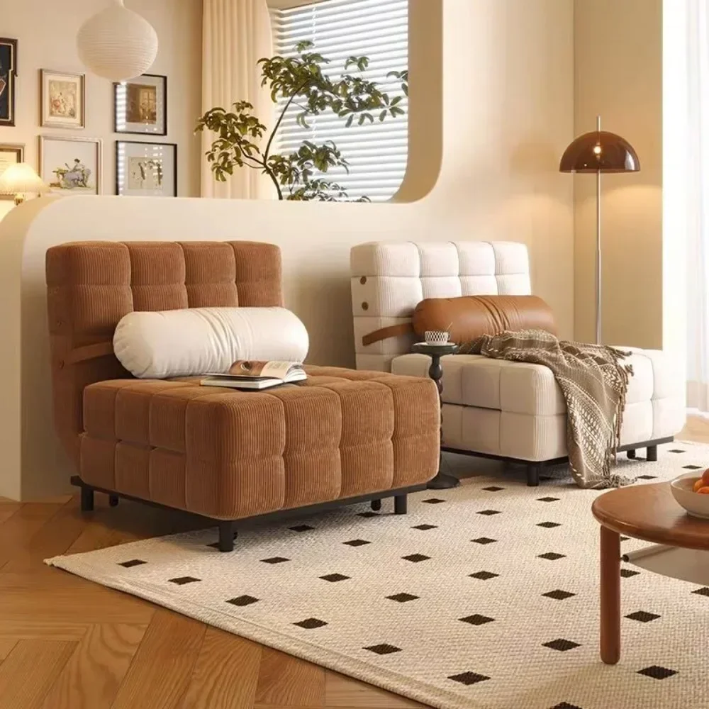 

Retro single foldable sofa bed Small apartment Internet celebrity living room multifunctional sofa bed dual-purpose 2024 new