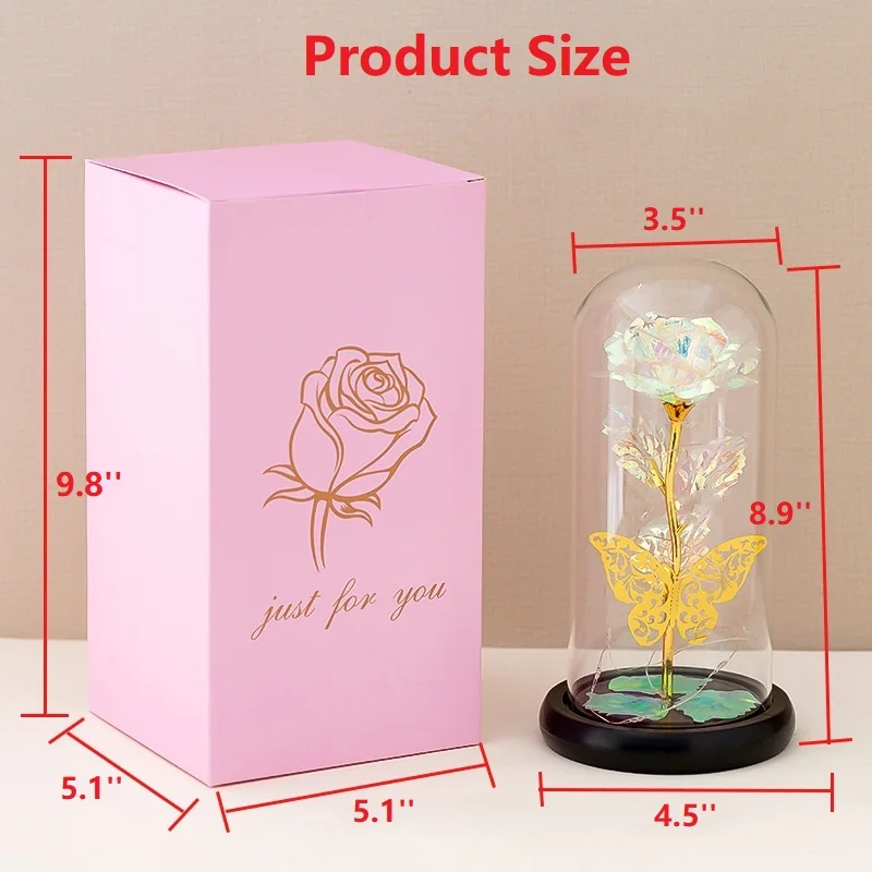 

Rose Light Beautiful Realistic Looking Night Light Rose Eternal Flower Party Supplies LED Simulation Rose Flower Valentine's Day