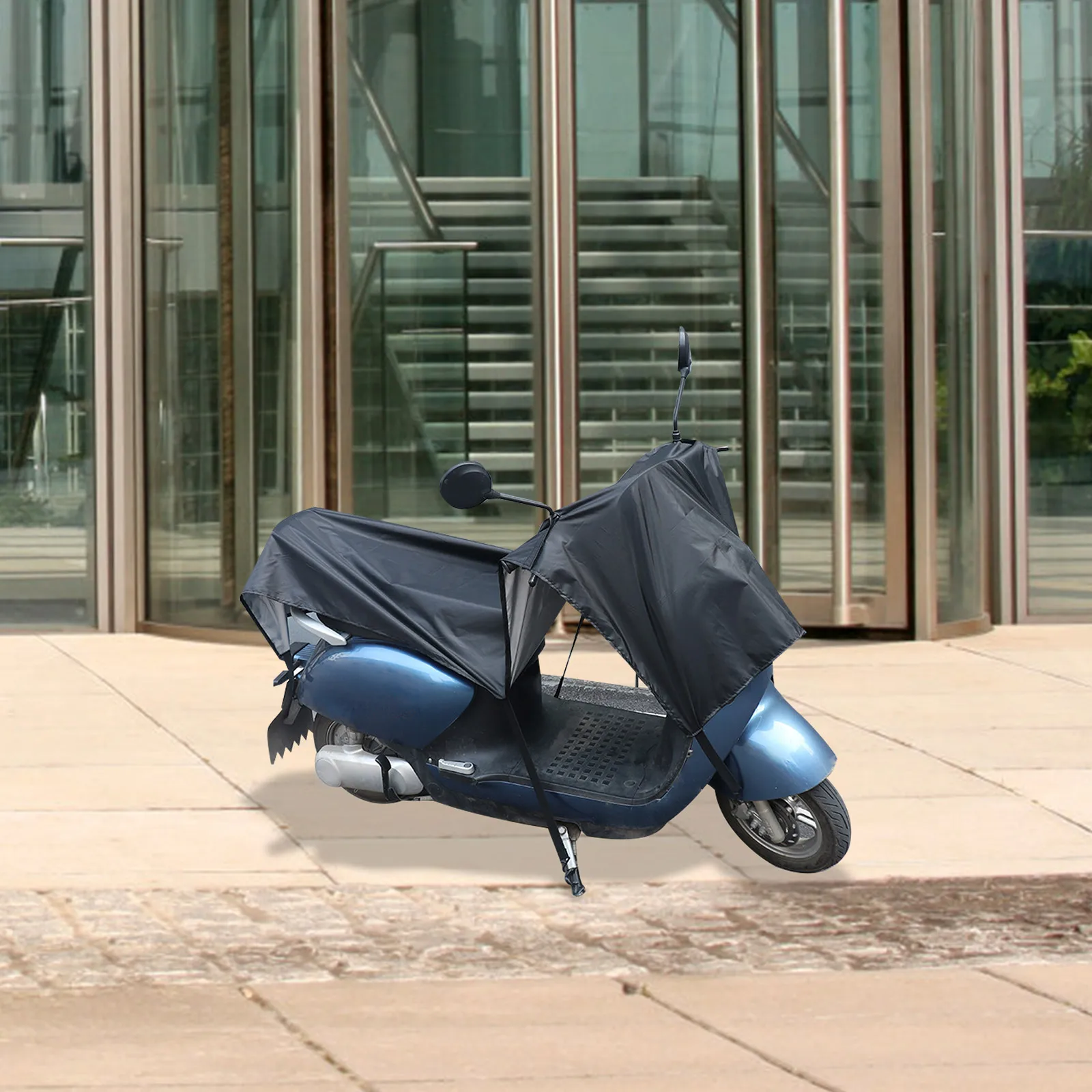 

Folding Waterproof Rain for Ebike Motorbike Scooter Black Oxford Cloth UV Protection Large Size Outdoor Storage Motorcycle