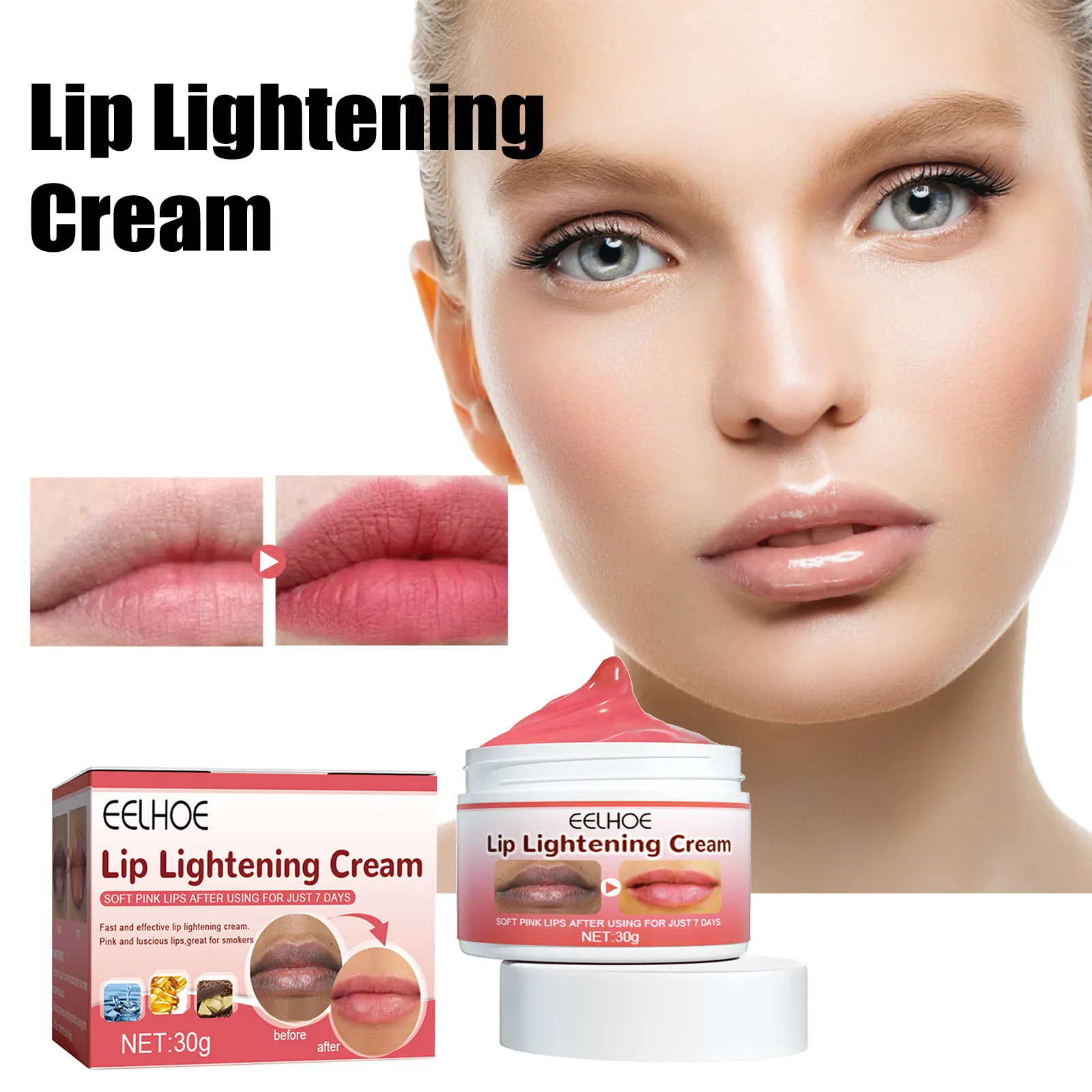 Eelhoe 5 teile/satz Lippen aufhellung creme feuchtigkeit spendender Lippen balsam verblassen Lippen linien lang anhaltendes Anti-Cracking Lippenstift Lippen pflege Make-up