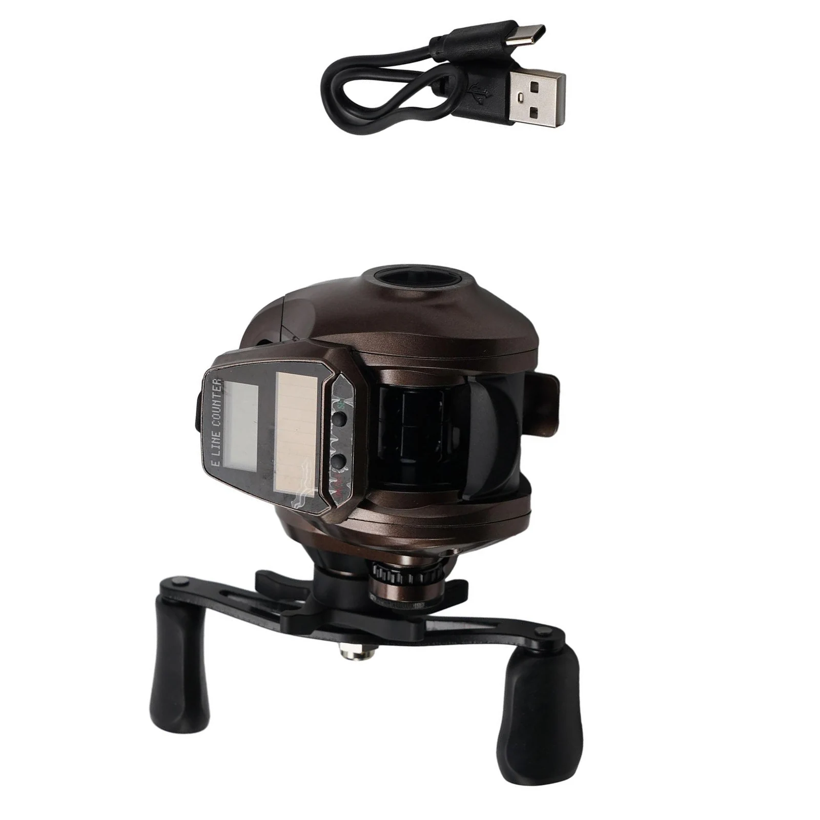 Baitcasting Reel Fishing Reel Flash Accurate Line Alarm Sounds Charging Cable Counter Gear Ratio 6.3:1 High Quality