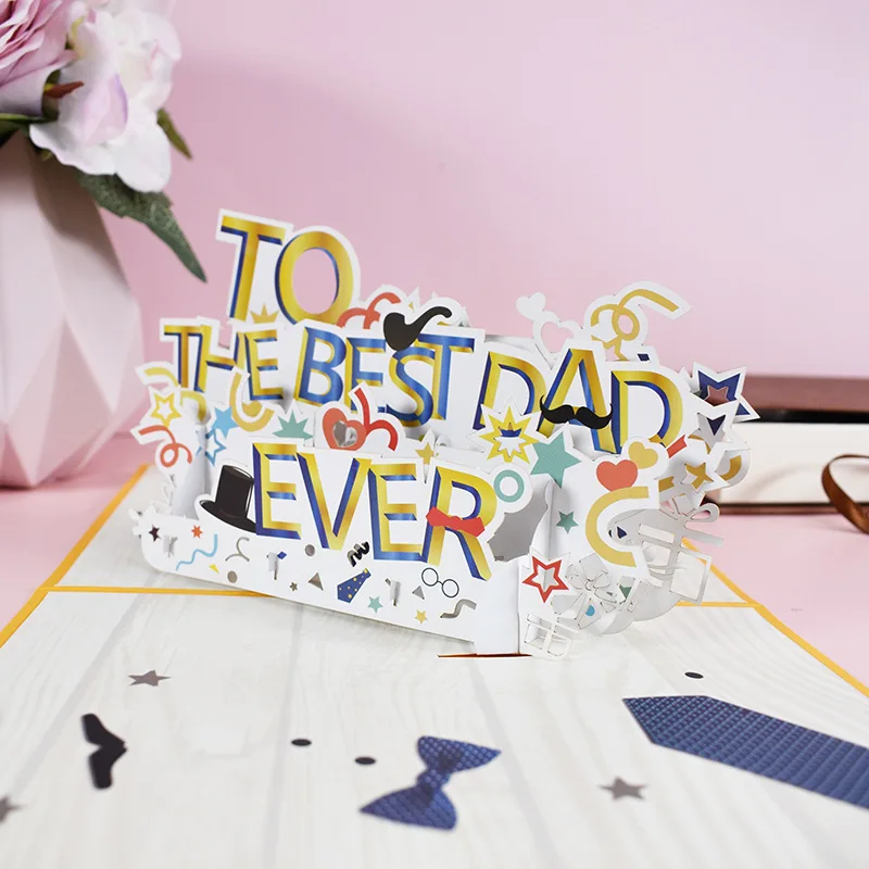 Imagen 5: Tarjetas de felicitación emergentes 3D para el día del padre con sobre