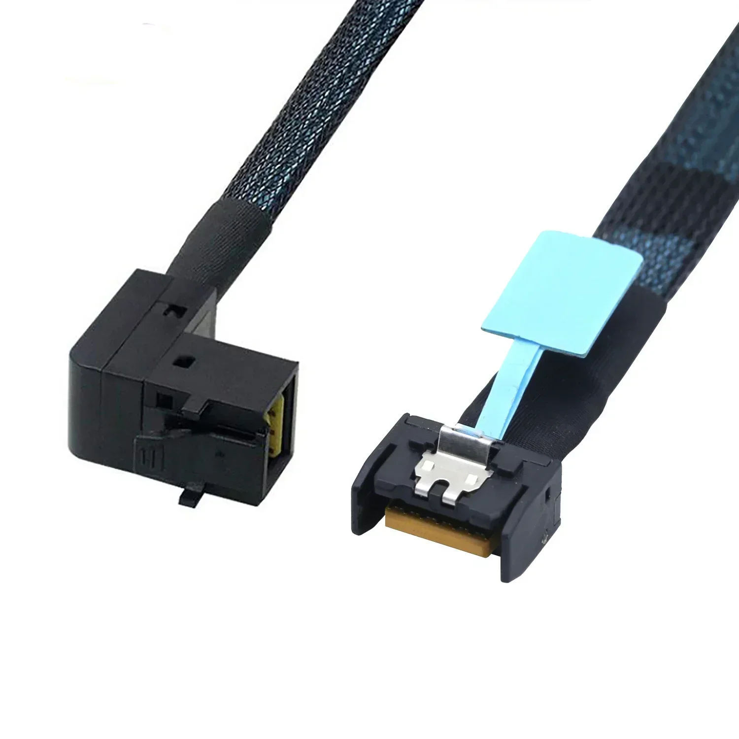 PCIE Slimline SFF-8654 MCIO 4I 4X 38-Pin to 90 degree SAS HD SFF-8643 server adapter Cable Support PCIe Gen5