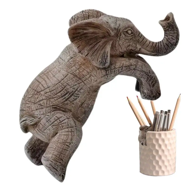 Elephant Figure Plant Pot Hanger Elephant Animal Plant Pot Edge Decor Planter Pot Hanger Decorations For Balcony Garden Flower