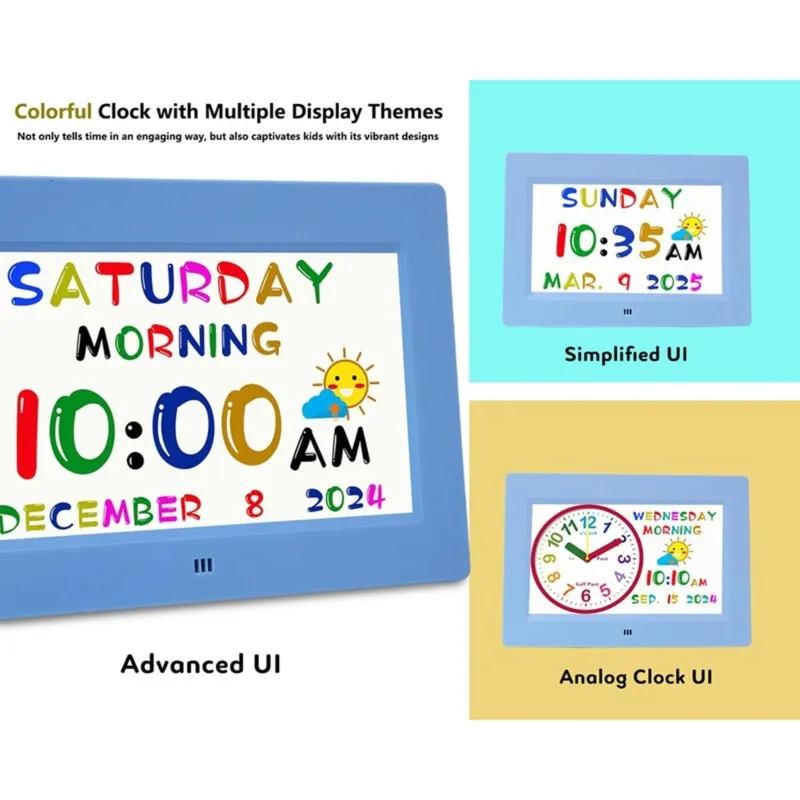 AB08-Digital Teaching Clock 1Set With Checklist, Sleep Trainer, And Remote Control EU Plug, Easy To Use For Children