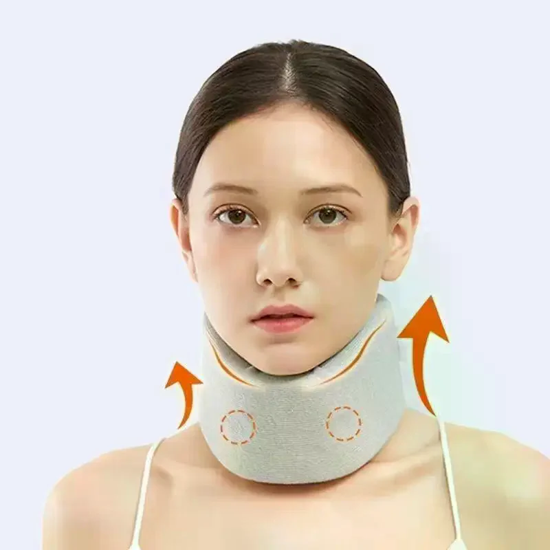 Neck Brace, Foam-filled Cervical Support Traction Device Neck Stabilization & Pressure Relief Device Adjustable Neck Stabilizer