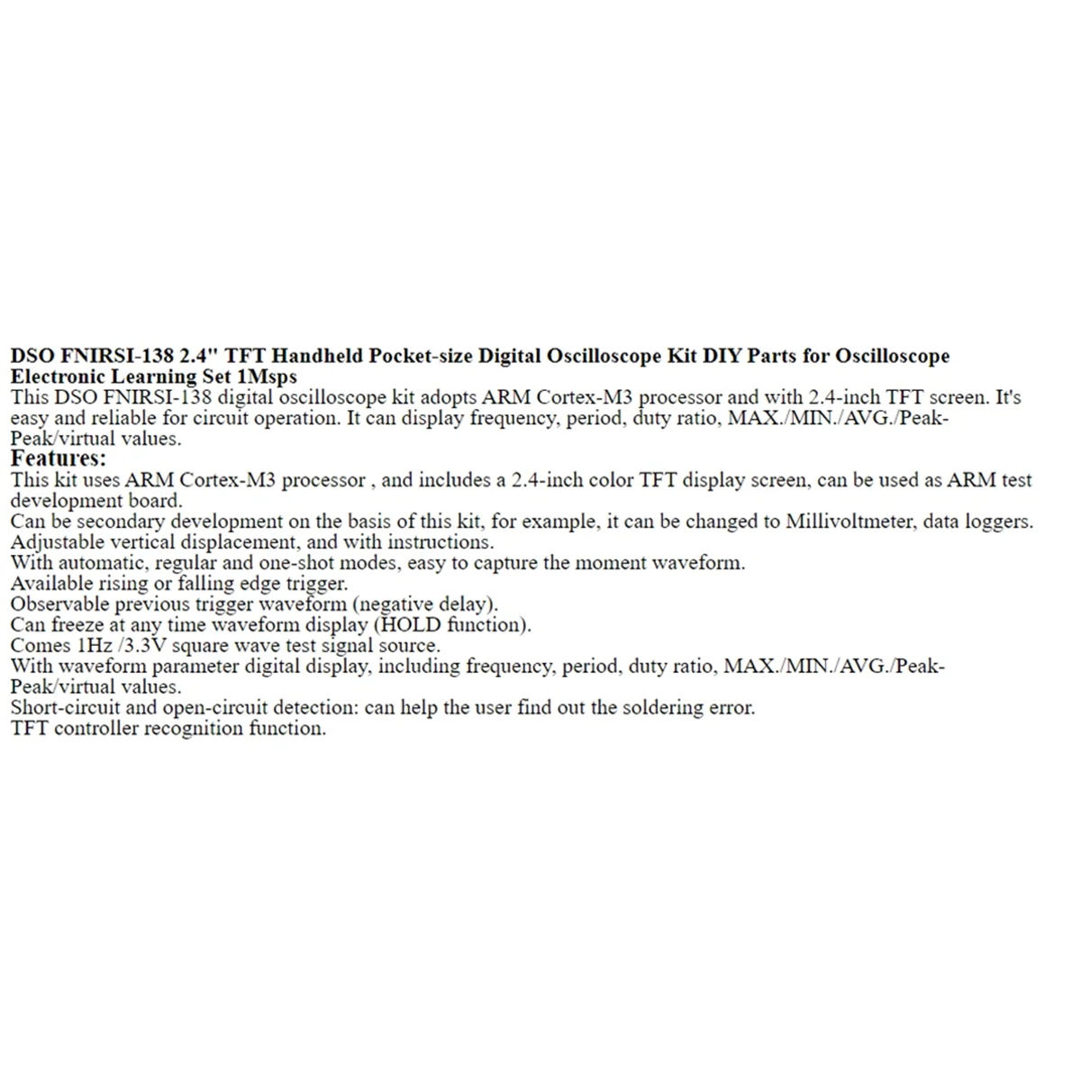 SLQZT Osciloscopio Digital DIY Kit Electrónico Microcontrolador Placa de Circuito Montaje Piezas de Soldadura